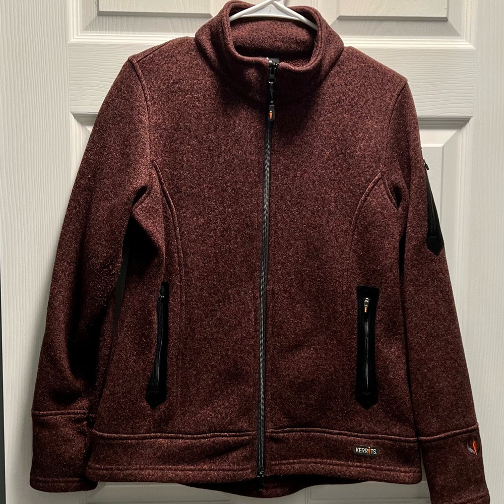 Kerrits Women's  Sweater Jacket, Maroon, Large, EUC